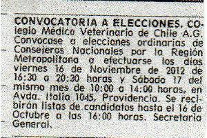 Convocatoria a Elecciones