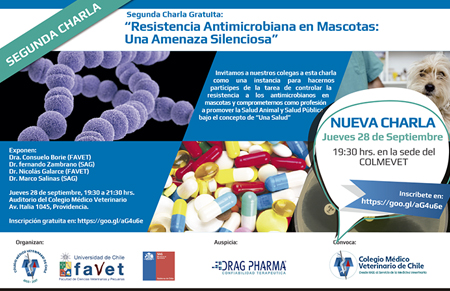 Segunda Charla Gratuita: “Resistencia antimicrobiana en mascotas: una amenaza silenciosa”