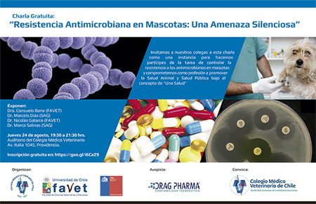 Charla Gratuita: “Resistencia antimicrobiana en mascotas: una amenaza silenciosa”