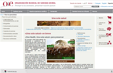 La OIE Lanza el Portal Una Sola Salud